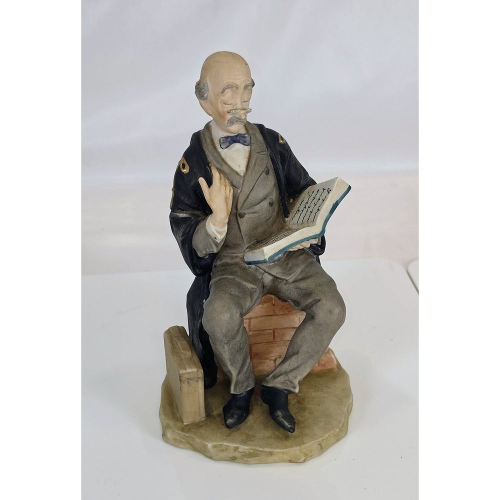 Vintage Capodimonte Style Porcelain Figurine The Lawyer Professor Gino Pucci